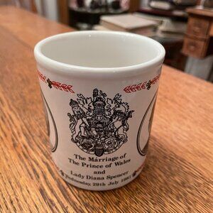 Vintage Prince Charles Lady Diana Marriage Commemorative Coffee Cup